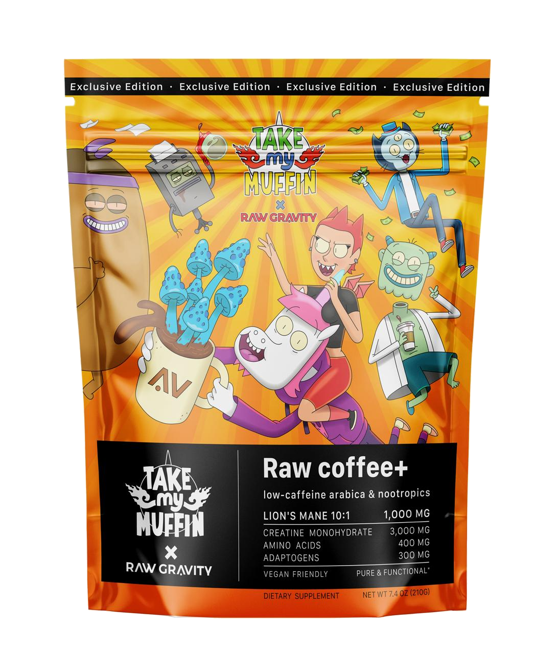 Raw Coffee+ product bag